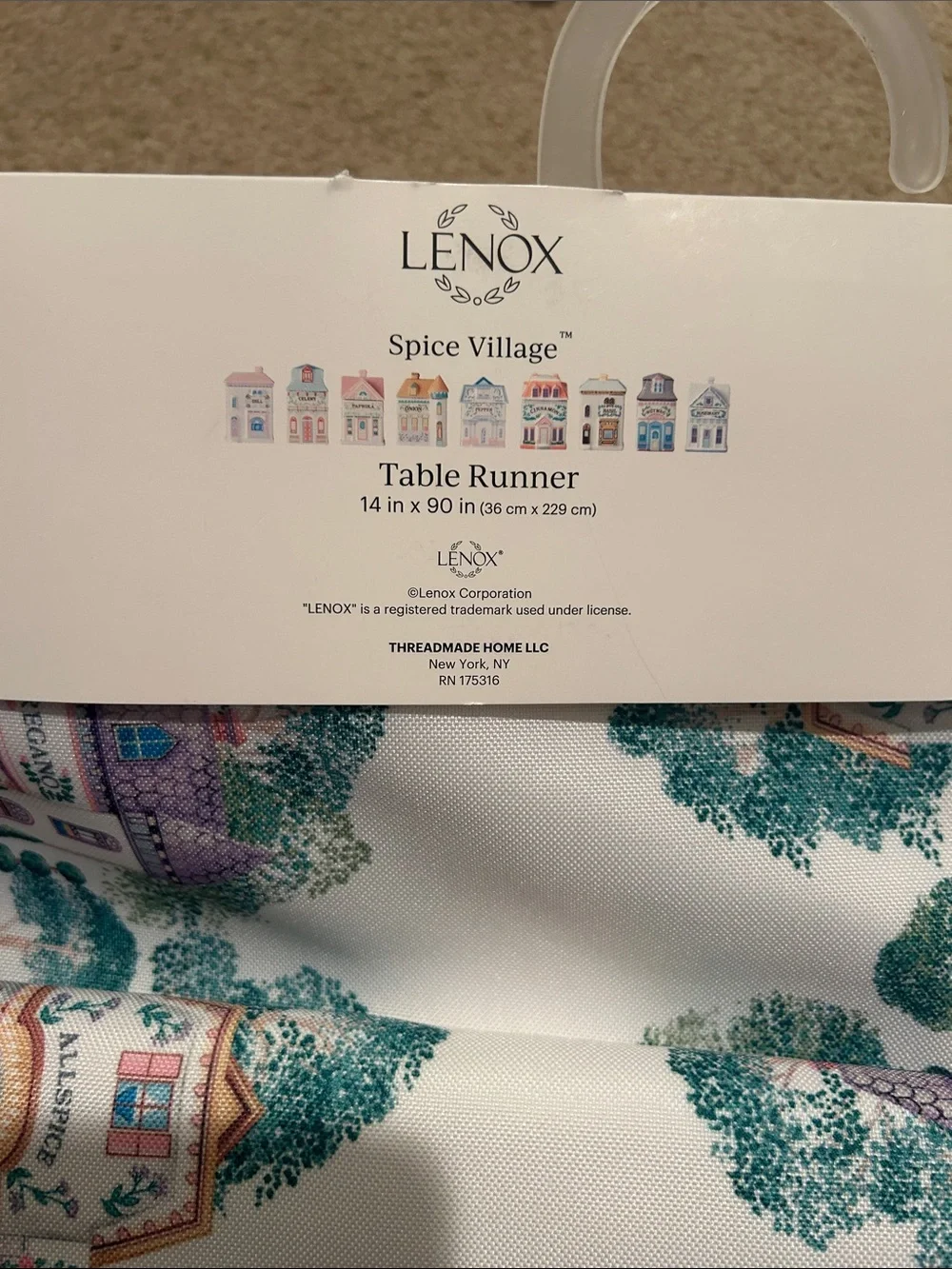 Lennox Spice Village White Table Runner